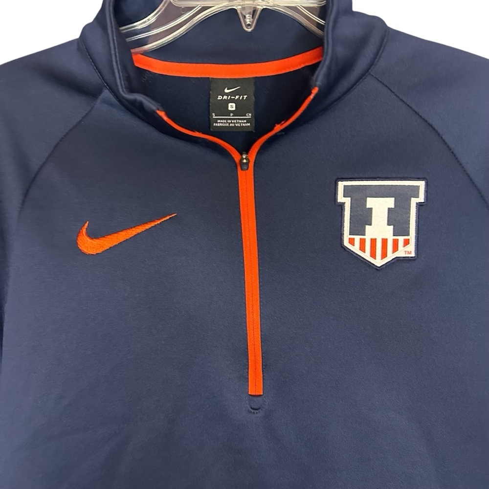 Nike Dri-FIT Illinois Fighting Illini 1/4 Zip Pullover Small - Picture 2 of 10